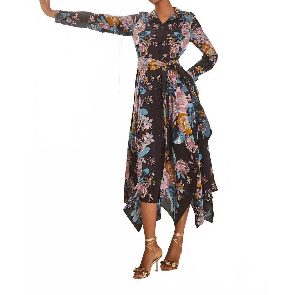 NEW CARA CARA elliot dress in lush bouquet black